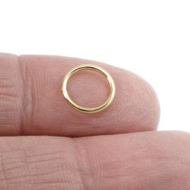 TierraCast 10mm Gold Round Open Jump Rings - TierraCast 18 Gauge - 25-Pack