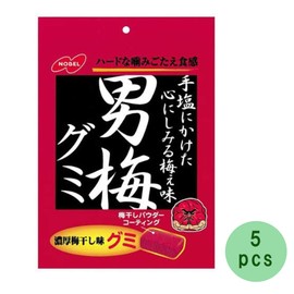 Man Plum Otoko Ume Gummy 1.3oz 5pcs Japanese Gummy Candy Nobel Ninjapo