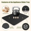 Sliding Tray for Coffee Maker, 360° Rolling Tray Appliance Slider