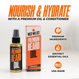 Wild Willies Beard Oil for Men - Natural ingredients Promote Deep Conditioning - Removes Itch & Dandruff - Deep Softening Treatment - Best Beard Oil & Conditioner - 2 Fl Oz, (Pack of 2)