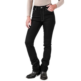 Kimes Ranch Women's Sarah Casual Durable Western High Rise Waist & Slim Bootcut Black Tri-Blend Denim Jeans, 10-30