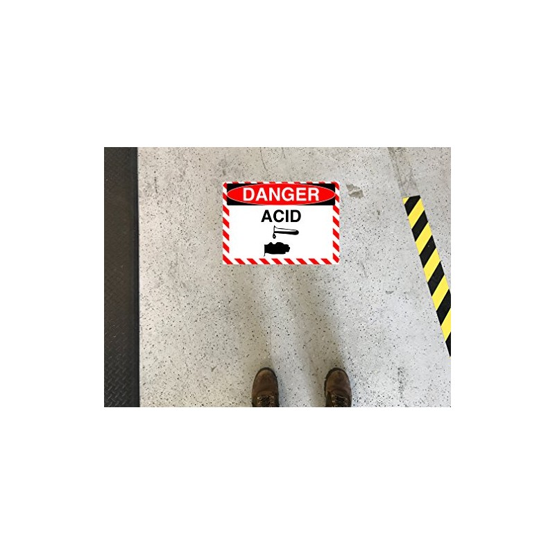 Graphical Warehouse - Danger: Acid Floor Sign-30"