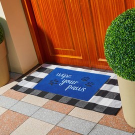 HLFMVWE Outside Door Mats for Home Entrance Funny Mats Wipe Your Paws Mat Welcome Mat for Front Door with Non Slip Rubber Mat Dog Mat,45 x 70