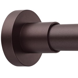 BRIOFOX Shower Curtain Rod Adjustable 18-64 Inch, Stainless Steel Spring Tension Shower Rod No Drilling Non Slip, Bronze