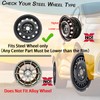 Hubcaps Wheel Cover Replacement R16 Size Hub Cap Universal-Fit Steel