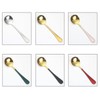 Round Head Soup Spoons, 2Pcs Metal Korean Spoon Stainless Steel