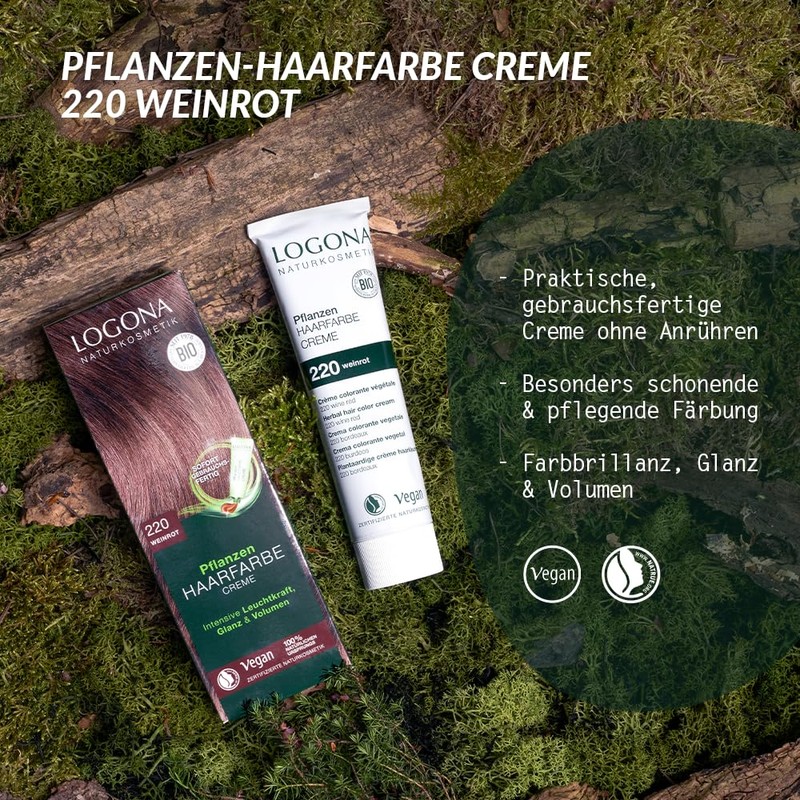 LOGONA Natural Cosmetics, Plant Hair Colour Cream 150