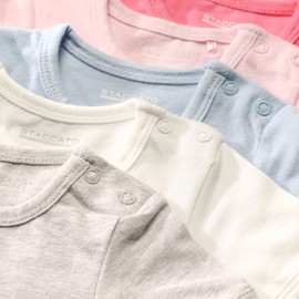 Staccato Baby Bodysuits Pack of 5 - Girls, Boys or Unisex - Organic Cotton, Super Soft and Comfortable - Colour: Colourful, Sizes 50/56-86/92, Set of 5 girls