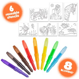 John Adams | BLOPENS® Animals Activity Set: Blow airbrush effects | Arts & crafts | Ages 4+
