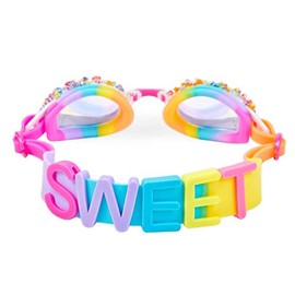 Bling 2O Kids Swimming Goggles - Penny Candy Style Swim Goggles for Girls - Ages 8+ - Anti Fog, No Leak, Non Slip, UV Protection with Hard Travel Case - Lead and Latex Free (Grape Jelly Donut)