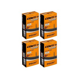 Continental Cross 28 700x32-47c Bicycle Inner Tube Bundle - 42mm Presta Valve - 4 Pack w/ Decal