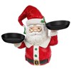 Christmas Snowman Treats Holder Santa Holding Tray Fruit Bowl Rack