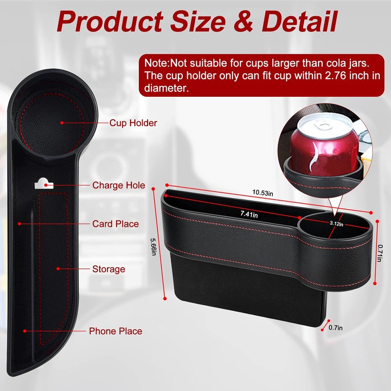 MORDEN MS 2 Pack Car Seat Gap Filler Organizer, Automotive