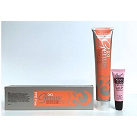 Genus Oxi Permanent Hair Color Cream With Olive Oil 3.4 Oz PPD Free "Free Starry Lip Plumping 10 Ml" (7 Natural Blonde/Rubio)