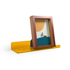 Acrylic non-perforated shelf transparent yellow 900x100mm S901Y 037
