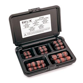 E-Z LOK - EZ-F108 Threaded Inserts For Metal; Assortment Kit; Carbon Steel; Heavy Wall; UNF Internal Threads, 10-32, 1/4-28, 5/16-24, 3/8-24, 1/2-20; 46 pieces