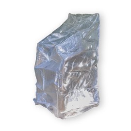 Protective Cover for Garden Chairs / Stacking Chairs Made of Robust PE Ribbon Yarn with Eyelets Garden Chairs Cover XL (65 x 65 x 110/150 cm) White