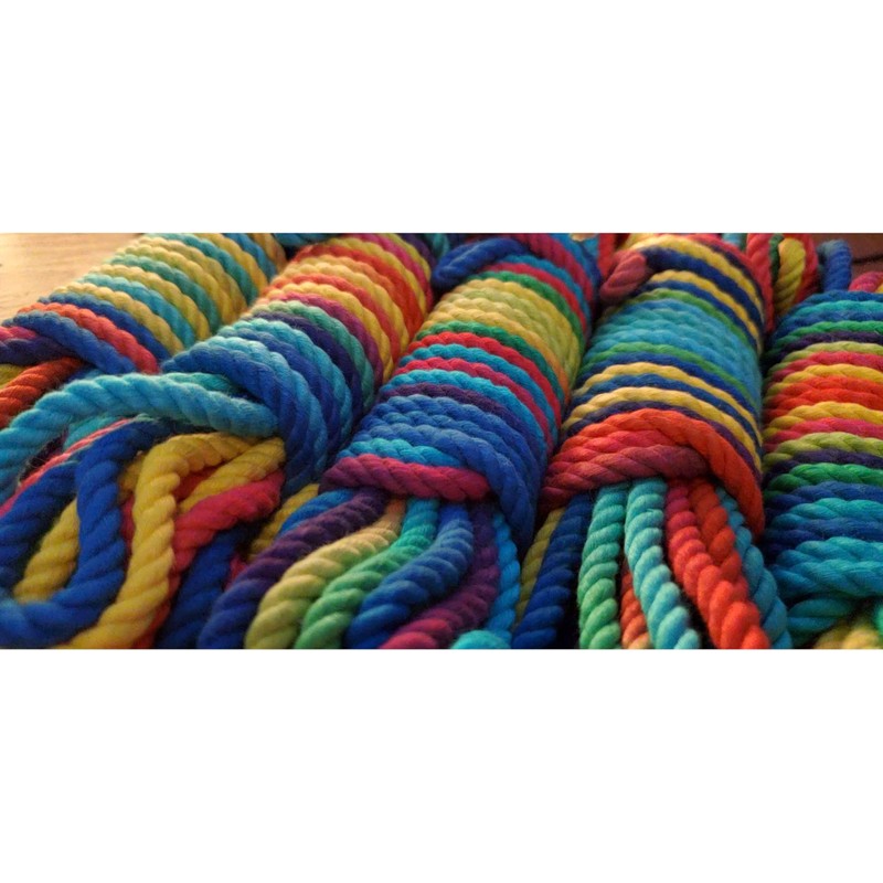 Rainbow Bamboo Rope | 40 Foot Long Soft Braided Craft