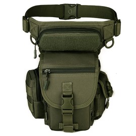 Tactical Drop Back Bag de pierna al aire libre Fanny Pack para hombres Mujeres Nylon Senderismo Motorcillo Motorcillo bicicleta Ciclismo de pesca Bum Bum Bum Pack