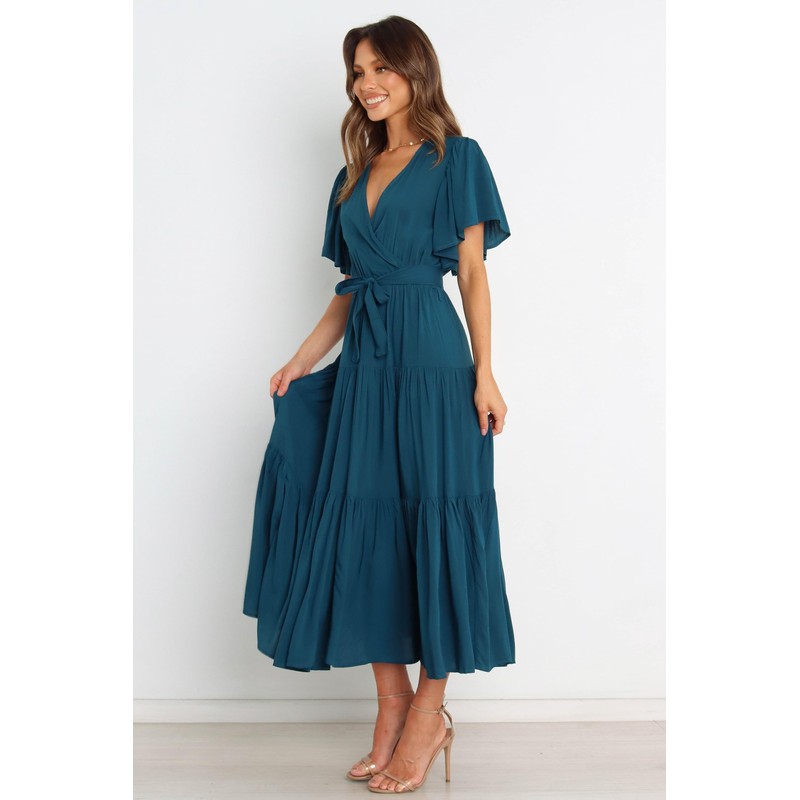 Petal & Pup Women's Barker Dress, Teal, Medium