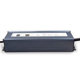 2 Pack LED Driver 12V 200W Waterproof IP67 Power Supply Transformer, 90-140V AC to 12V DC Low Voltage Output, LED Transformer with 3-Prong Plug Cable for LED Light, Computer Project, Outdoor Light