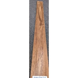 Iroko Flat Cut wood veneer 5" x 56" raw with no backing 1/42" thickness A grade