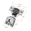 Ravinte 1 Pair 2 Pack 1-1/4 Inch Overlay Soft Close
