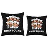 Chef Squad Fun Culinary Team Cooking Throw Pillow