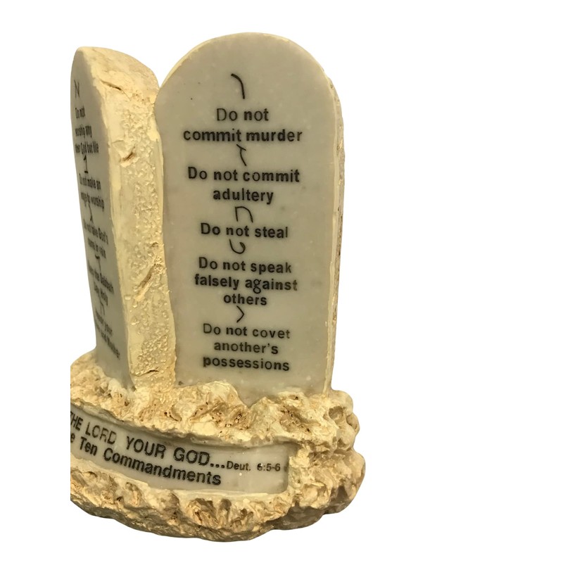 3 ARCHES USA The Ten Commandments Tabletop Decor Stone Replica