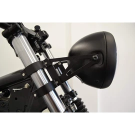 Alchemy Parts Pair of Black CNC Machined Headlight Brackets/Fork Clamps for Motorcycle Motorbike Trike (56-57mm)