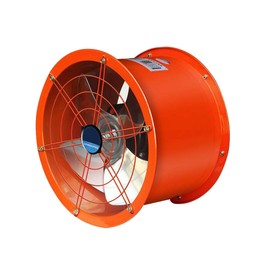 INTBUYING 220V 14inch Explosion-proof Axial Fan Cylinder Pipe Fan for Kitchen Warehouse and Workshop Stainless Steel