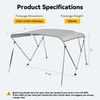 Deckpro Waterproof Boat Bimini Top Cover, Canvas Sun Shade Boat