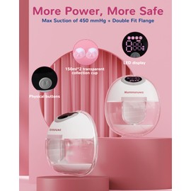 Mammanuwa Electric Breast Pump - Lightweight, Portable, & Hands-Free with Baby Mouth Technology - BPA-Free, 4 Modes, 9 Levels - Elevate Your Breastfeeding Style with Mammanuwa S32