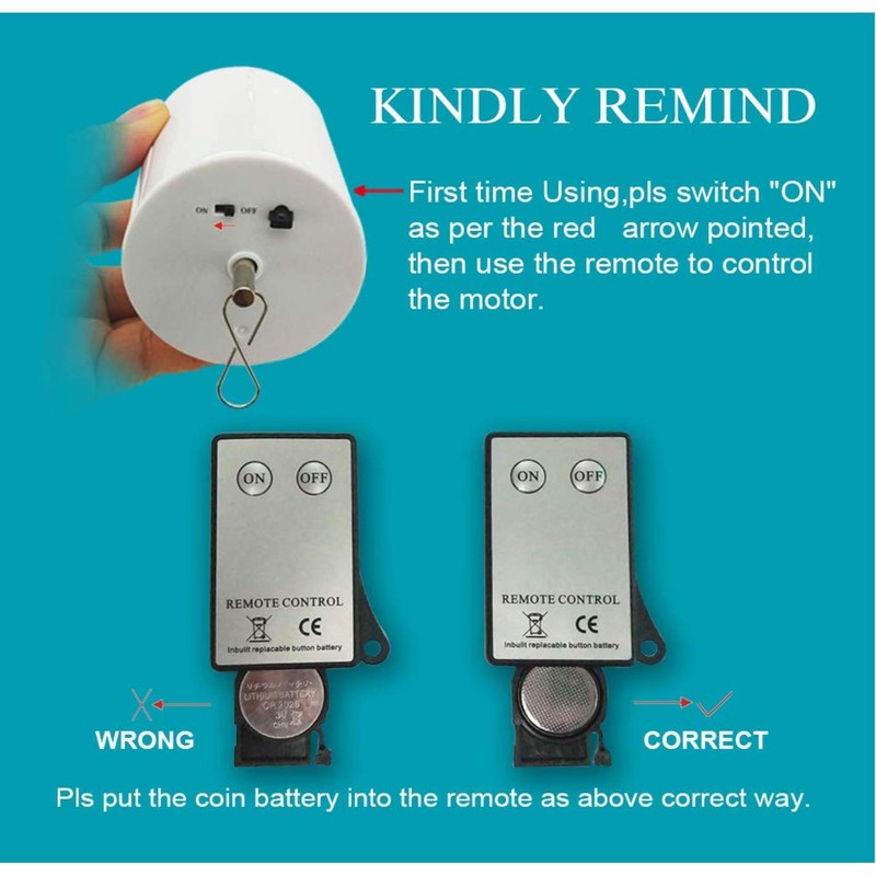 FONMY Hanging Display Motor 10 RPM Low Speed with Remote