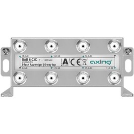 Axing BAB 6-03X 6-Way Splitter 13-18 dB 5-1800 MHz TV Data Internet Cable TV