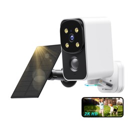 PESAIR 2.4GHz WLAN Wireless Camera, Wireless Surveillance Camera Outdoor/Indoor with PIR Motion Detection, Surveillance Camera with Solar for Outdoor Use, Coloured Night Vision, Two-Way Audio, IP65