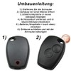KONIKON Car Key 2 Buttons Key Shell Remote Control Replacement