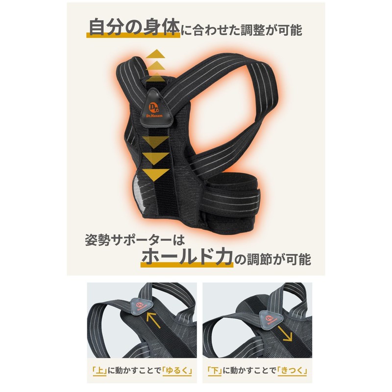 Dr. Maxam Posture Supporter, Hunched Belt, Rolled Shoulder, Back Rounded,