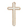 Mud Pie Gold Beaded Cross Sitter, Medium, 9" x 4