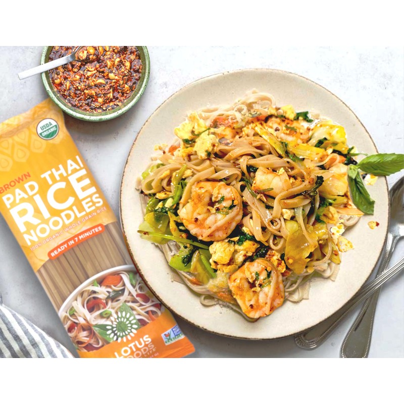 Lotus Foods Organic Brown Pad Thai Rice Noodles (PACK OF
