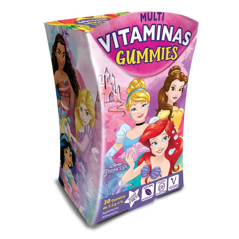 Princesas Multi-Vitaminas y Minerales Gummies | Sin Azúcar | Veganas