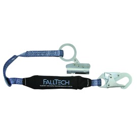FallTech 8368 Rope Grab Lanyard Set-Single Leg, ViewPack with Self-Tracking Rope Grab, 1 Snap Hook for 5/8" Rope, 3", Blue/Black