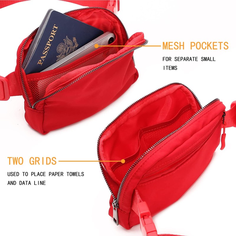 Mini Belt Bag for Women and Men with Adjustable Strap