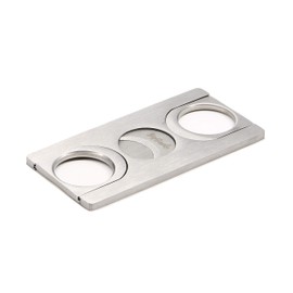 BigSmoke Cigar Cutter Stainless Steel in Credit Card Format, Double Blade Cutter with Serrated Blades