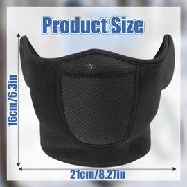 QEXUJOW Motorcycle Balaclavas, 1 Black Snowboard Half Face Mask, Ski Half Face Mask, Windproof Mask