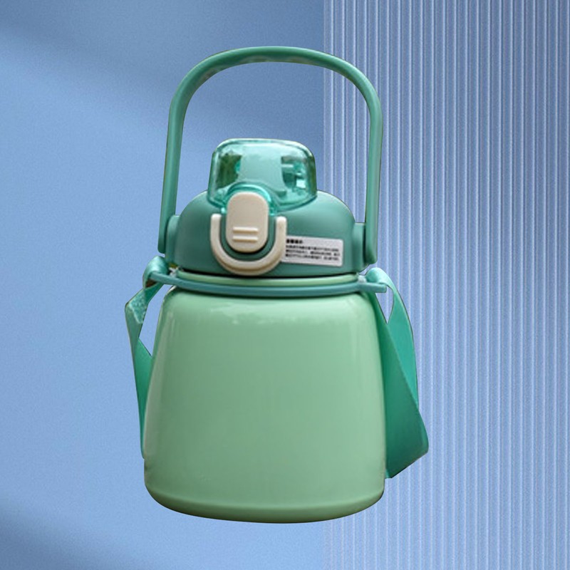 Insulated Water Bottle 650ML 304 Stainless Steel Straw Bottle for