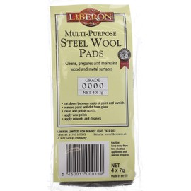 Liberon Steel Wool 4 x 7g Pads, Grade 0000