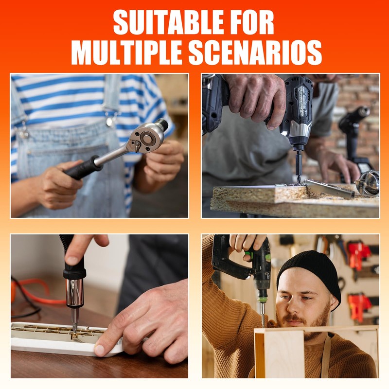 Bettinay 6 PCS 10mm Socket, 1/4-Inch Drive Deep and Shallow