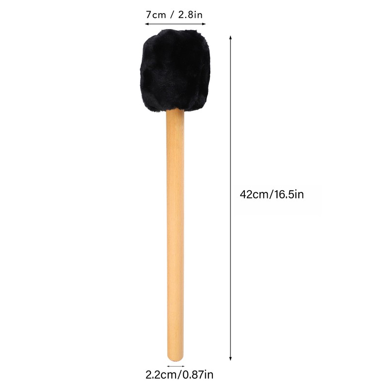 Drum Mallet Soft Felt Head Drumstick with Long Handle for