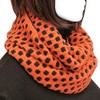 Bowbear Two Tone Warm Winter Knit Infinity Scarf, Orange &